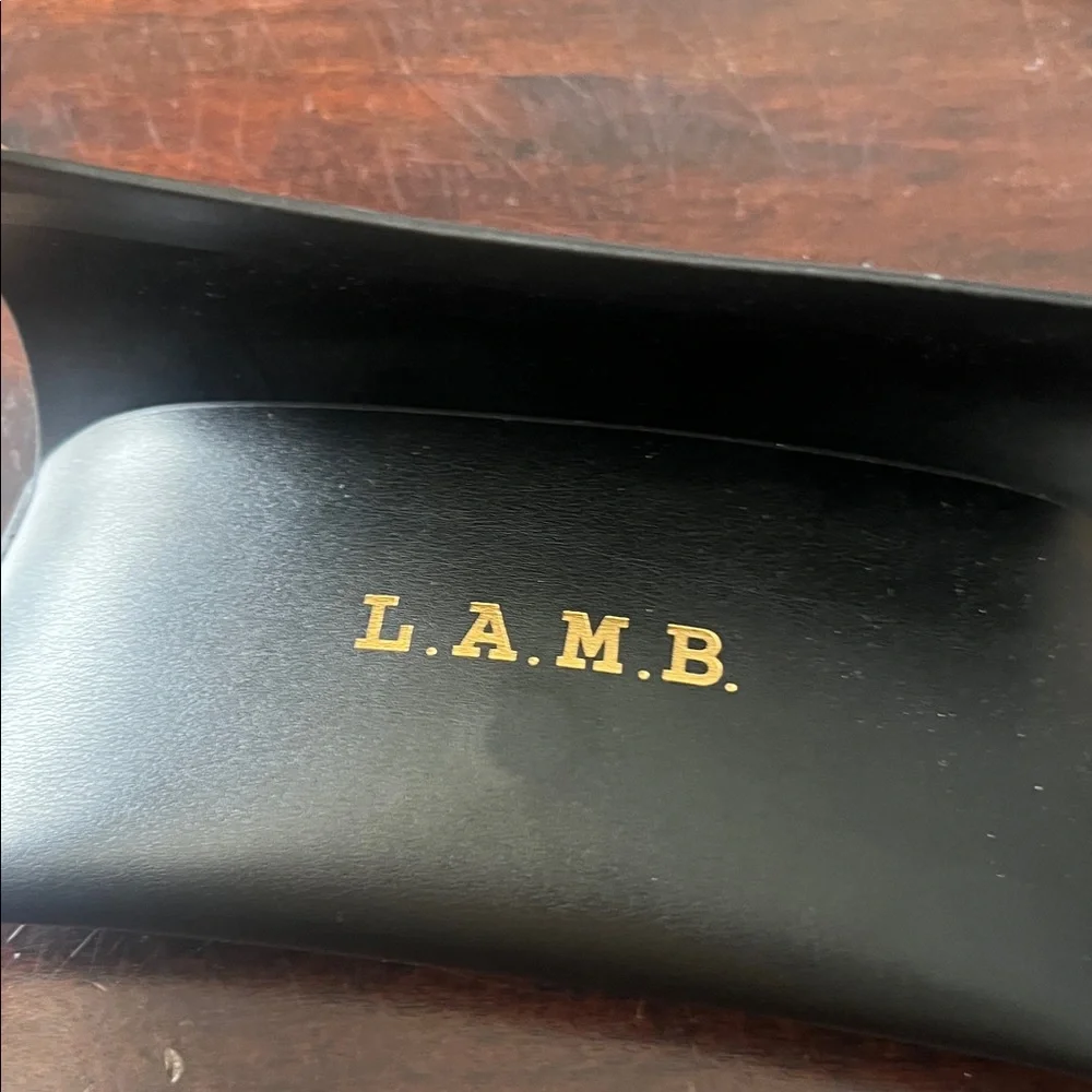 Elegant L.A.M.B. Magnetic Black Eyeglass/Sunglasses Case  Semi-Hard Leather